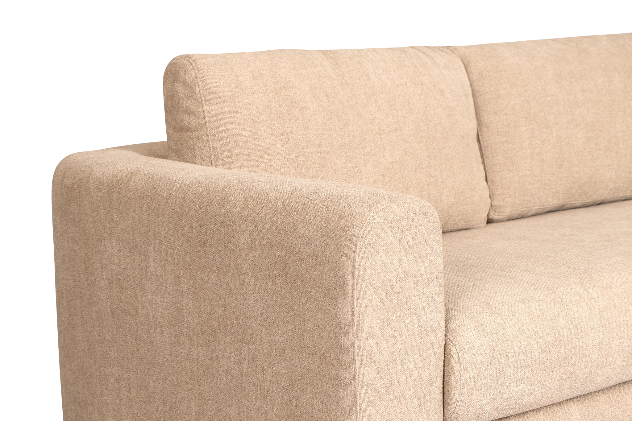 Alma Taupe Fabric Medium Right Chaise Wedge Sectional