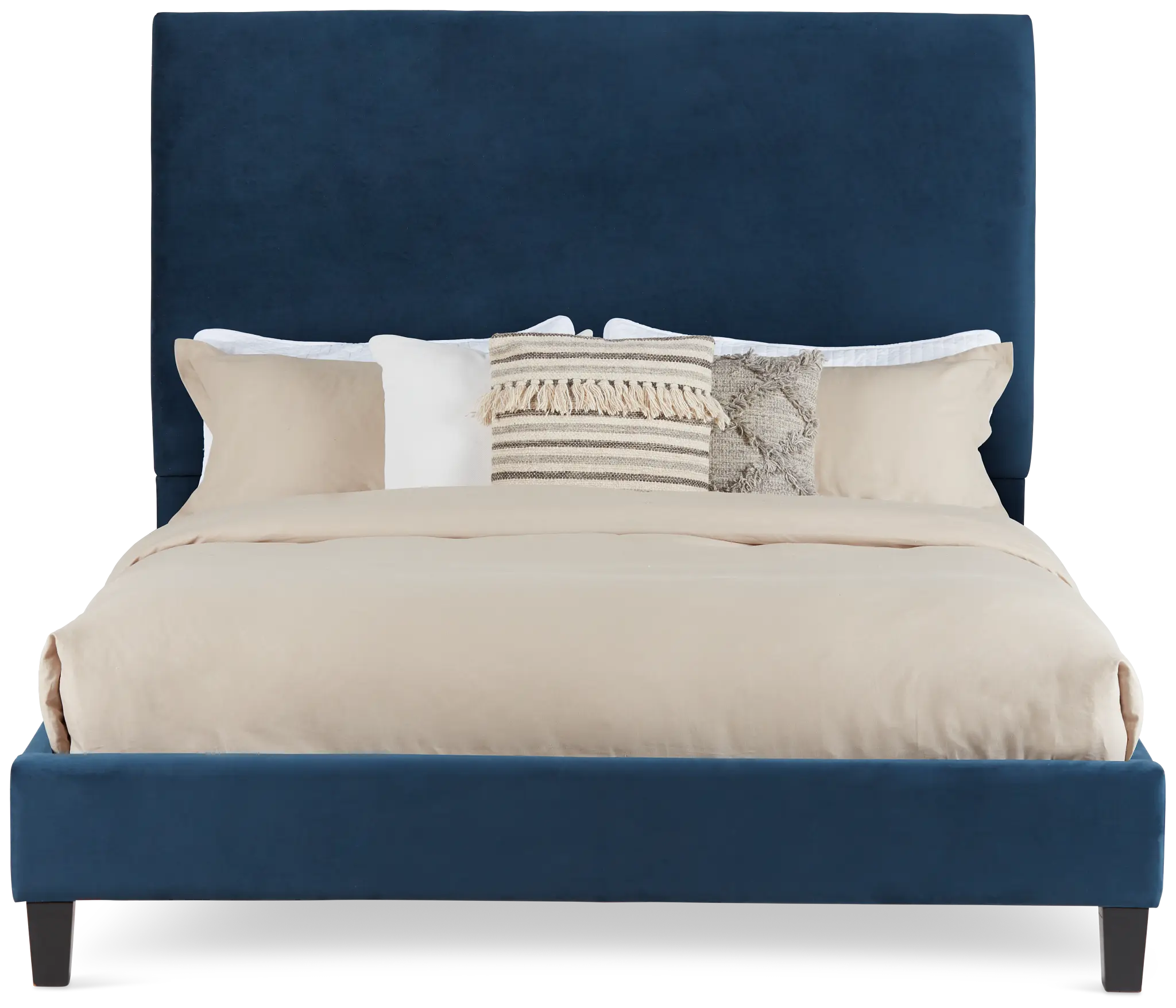 Lucy Dark Blue Uph Platform Bed Lucy Dark Blue Uph Platform Bed