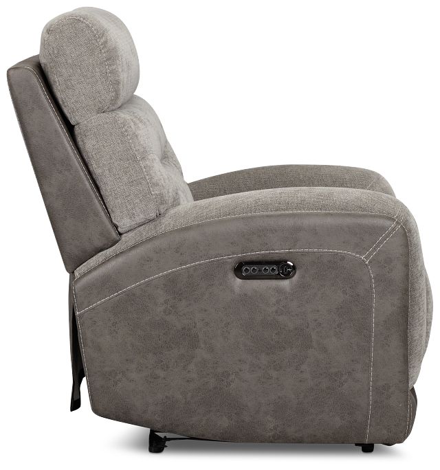 Travis Gray Fabric Power Recliner