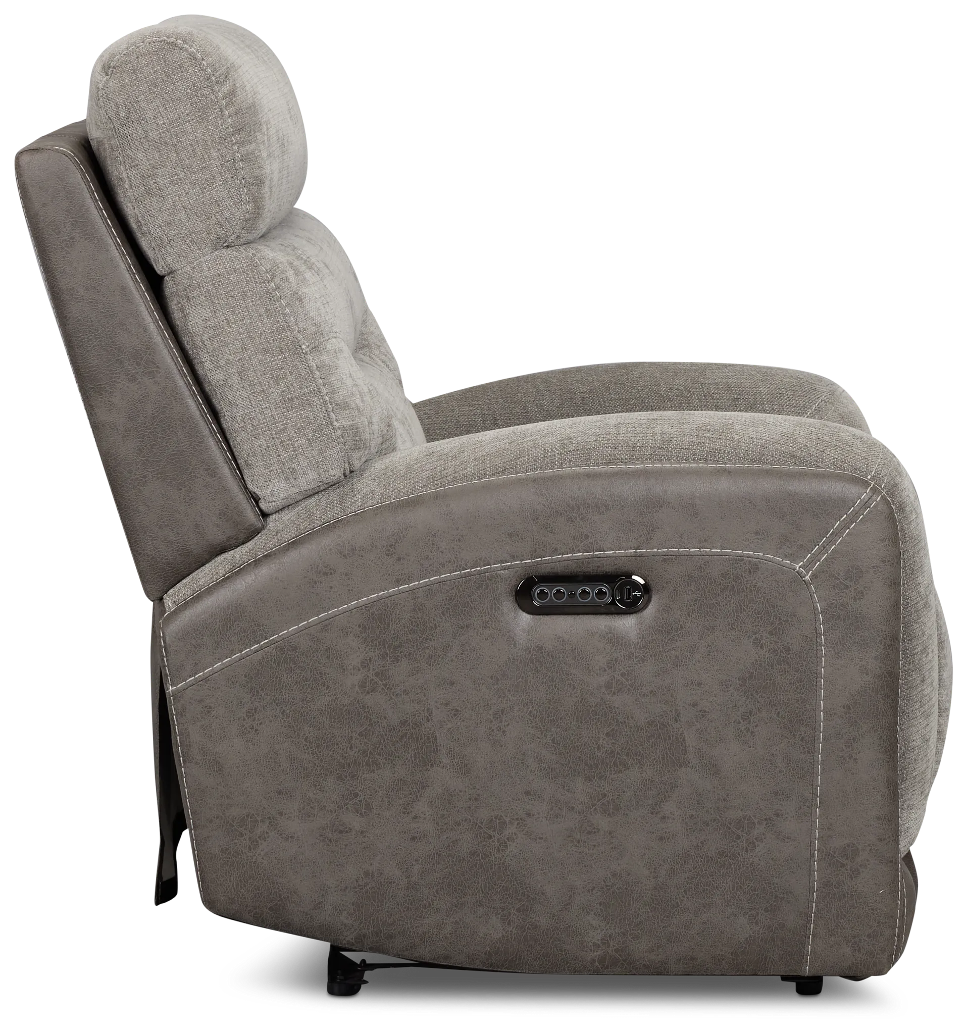 Travis Gray Fabric Power Recliner