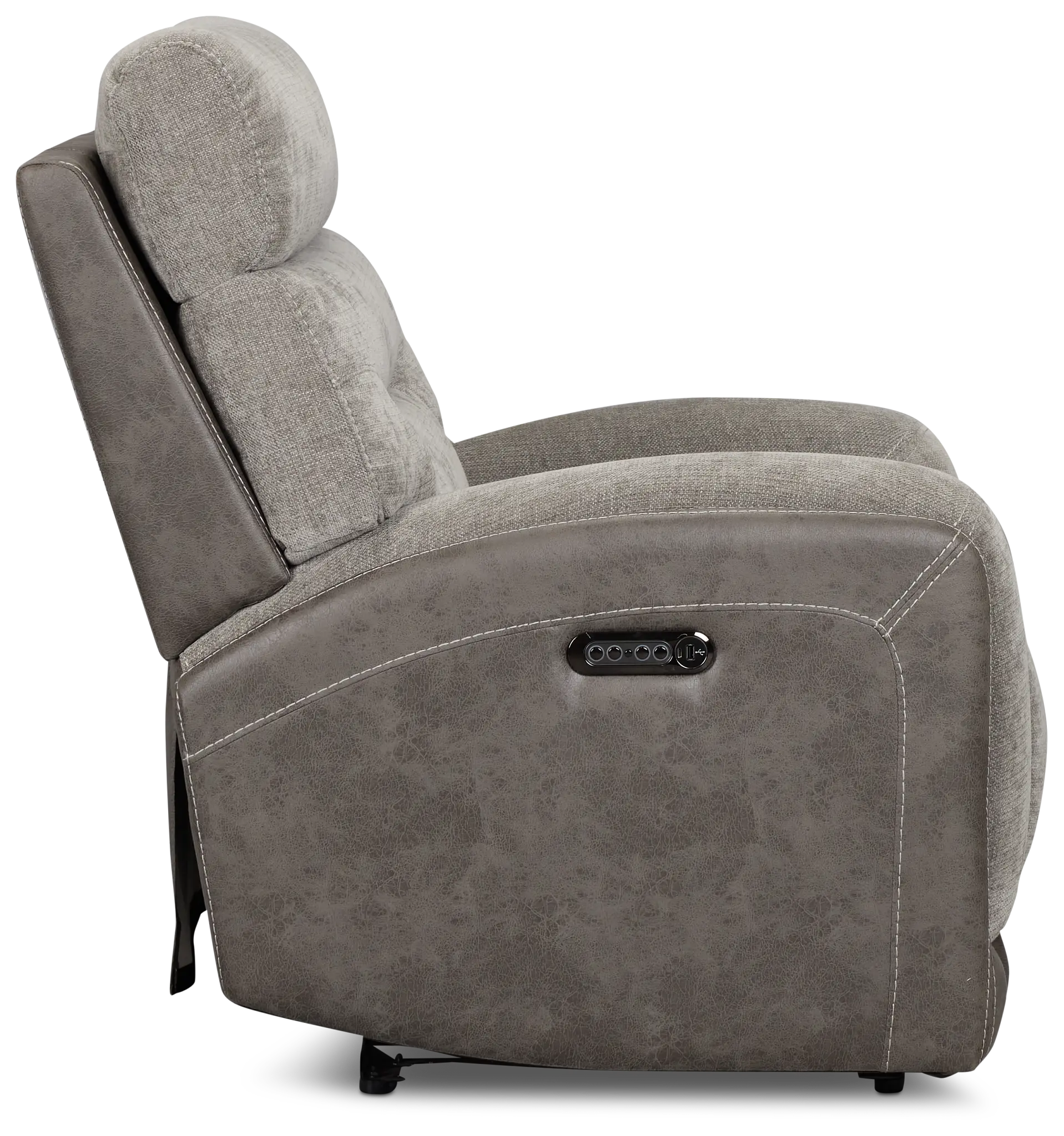 Travis Gray Fabric Power Recliner Travis Gray Fabric Power Recliner