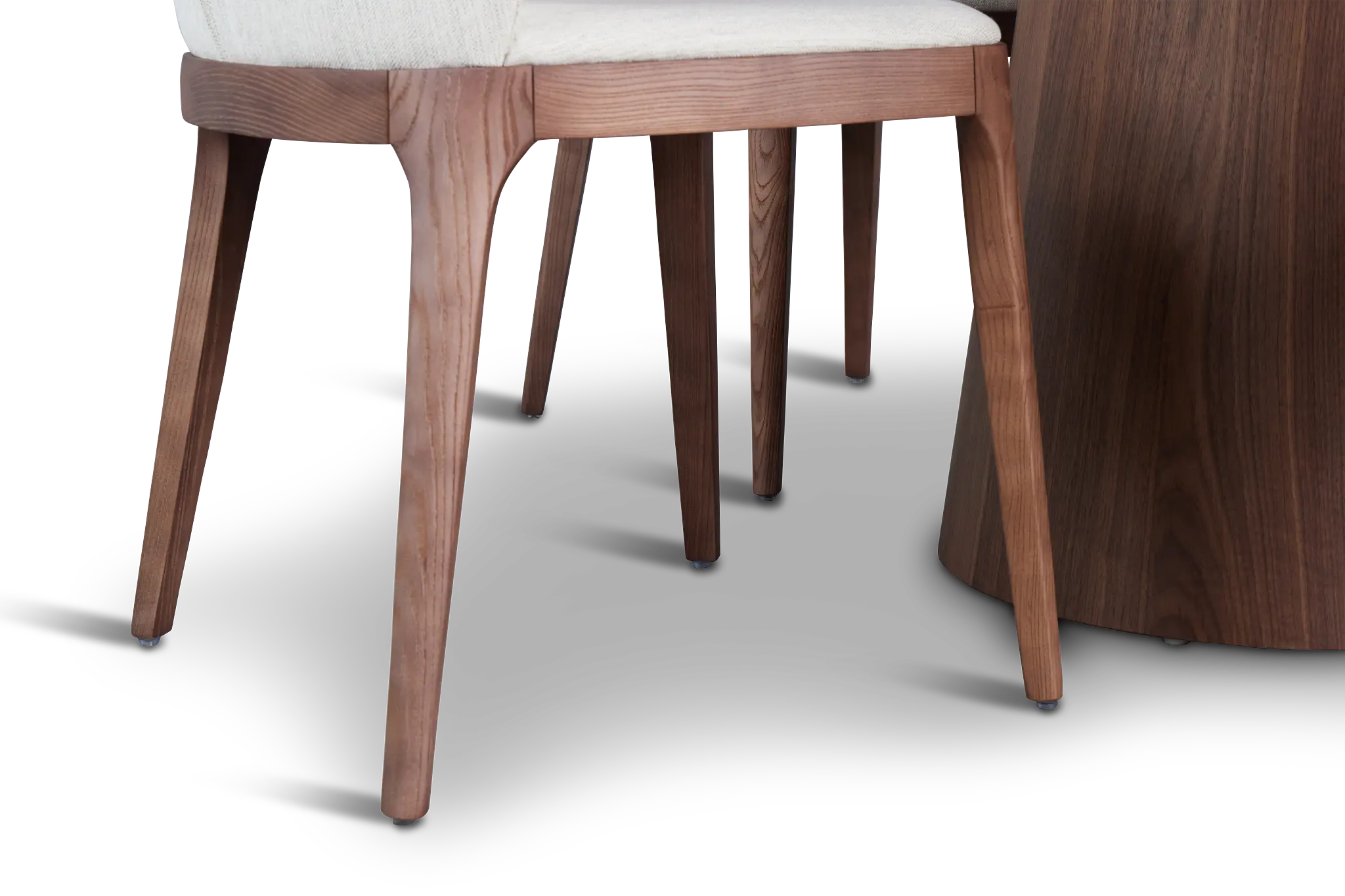 Nomad Mid Tone 59" Round Table & 4 Light Beige Chairs W/mid-tone Legs Nomad Mid Tone 59" Round Table & 4 Light Beige Chairs W/mid-tone Legs