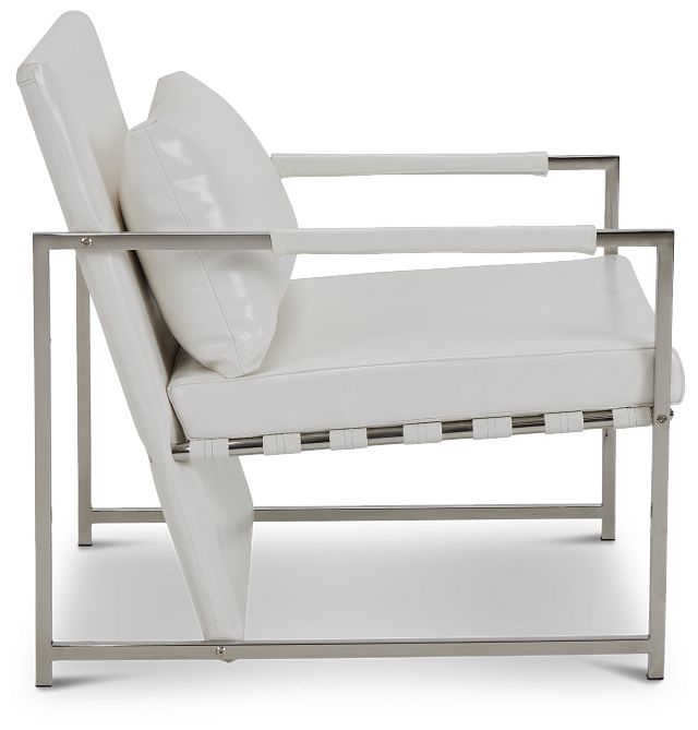 Russell White Uph Accent Chair