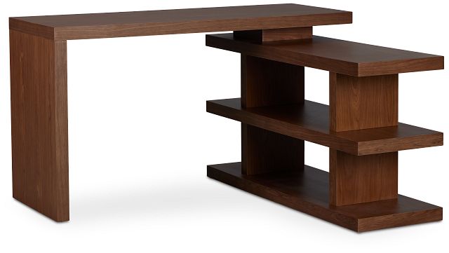 Olympia Mid Tone Wood L Desk