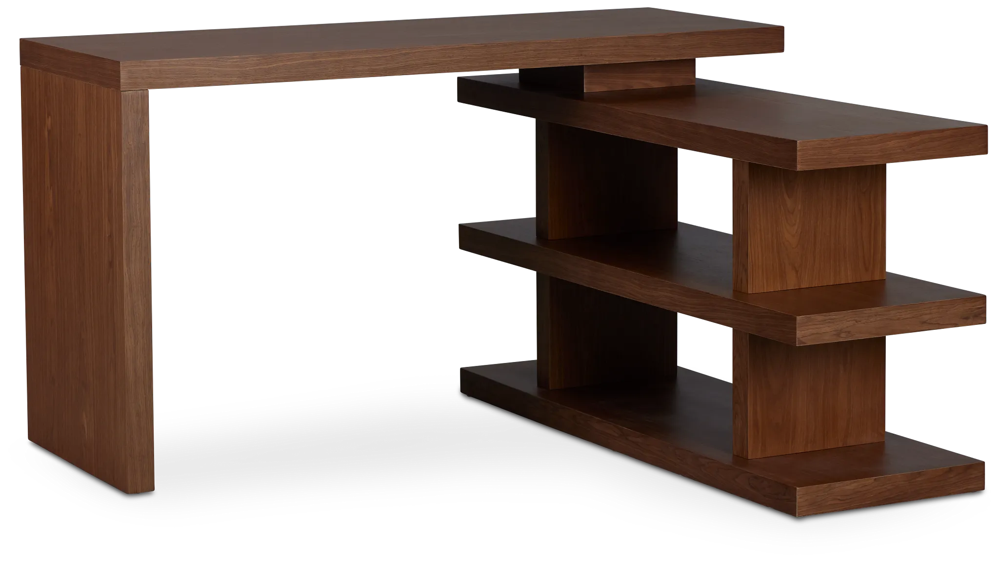 Olympia Mid Tone Wood L Desk