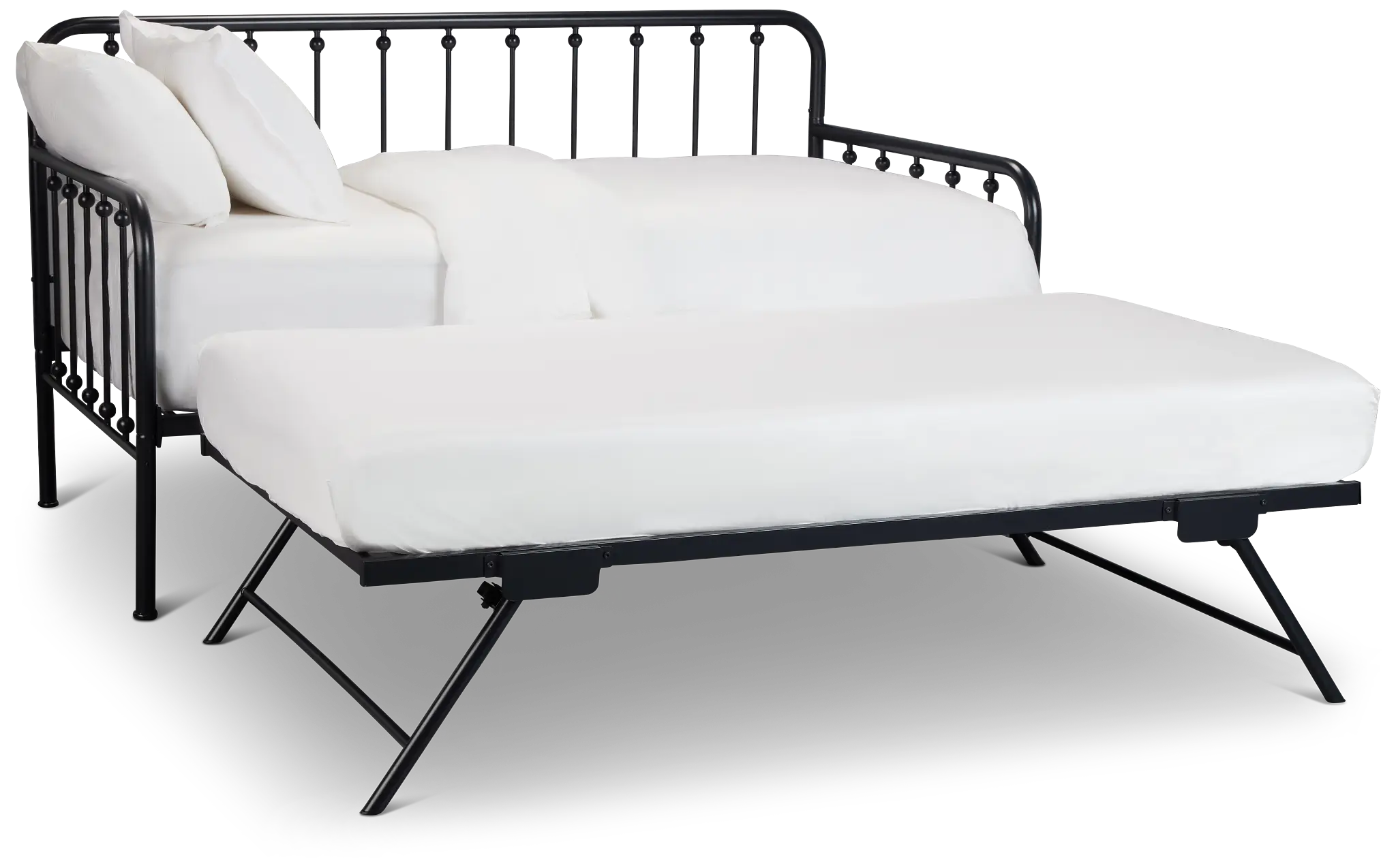 Rory Black Metal Trundle Daybed Rory Black Metal Trundle Daybed