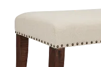 Joplin Dark Tone Upholstered Dining Bench