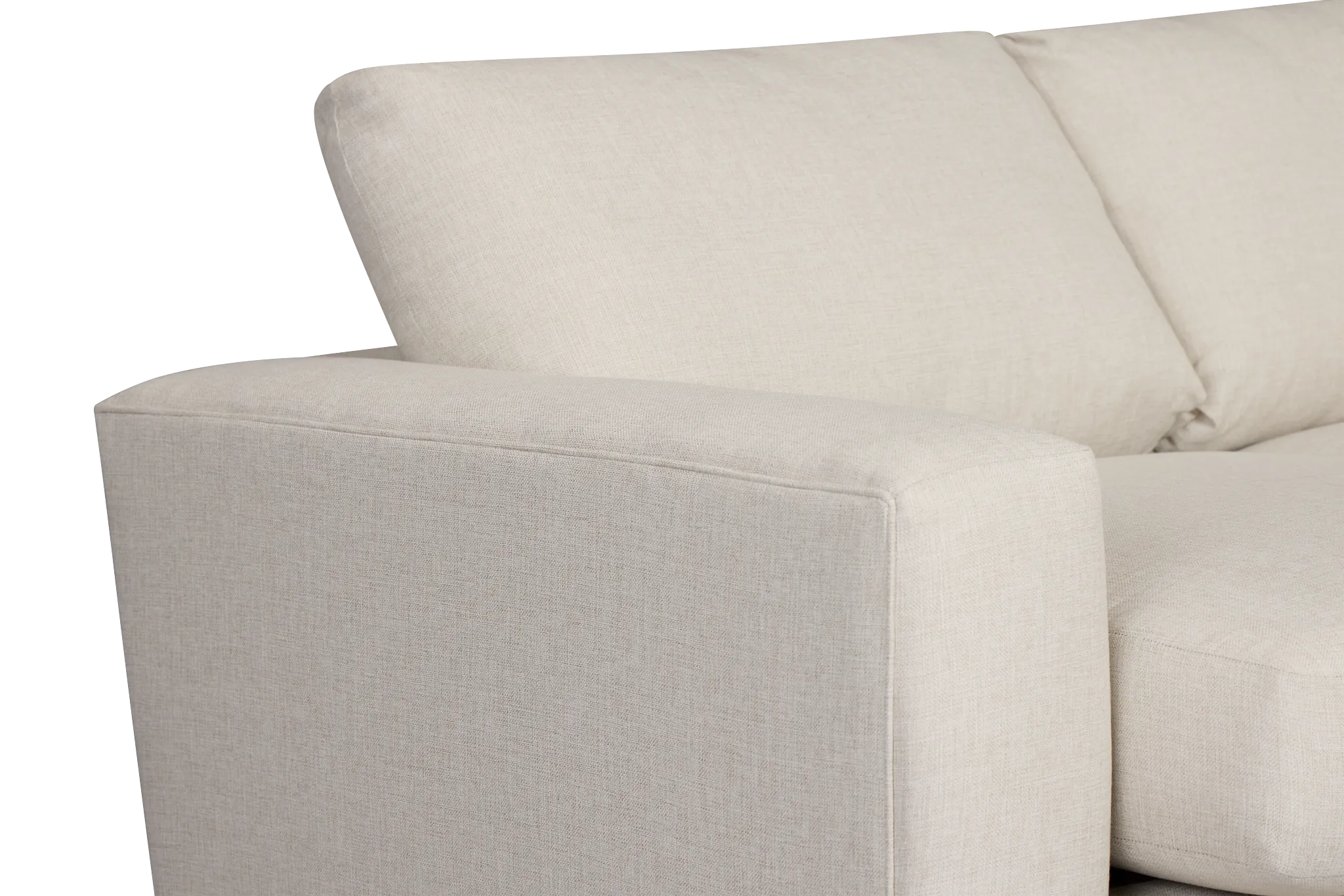 Brantley Light Beige Fabric Small Two-arm Sectional
