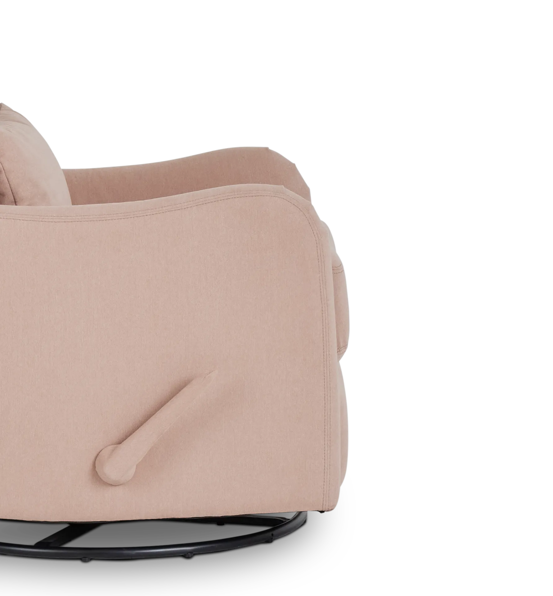 Georgia Light Pink Fabric Swivel Glider Recliner