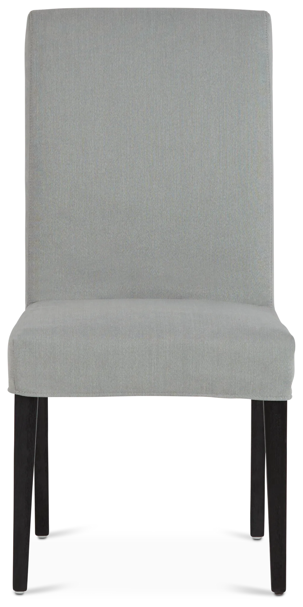 Destination Light Gray Short Slipcover Chair With Dark-tone Leg
