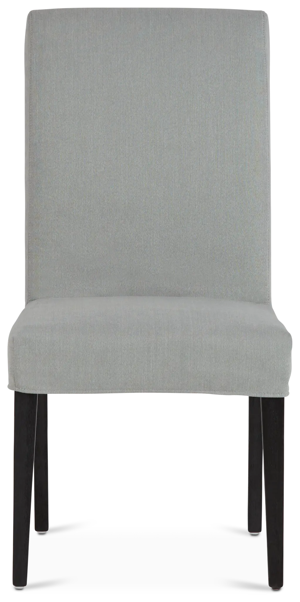 Destination Light Gray Short Slipcover Chair With Dark-tone Leg Destination Light Gray Short Slipcover Chair With Dark-tone Leg
