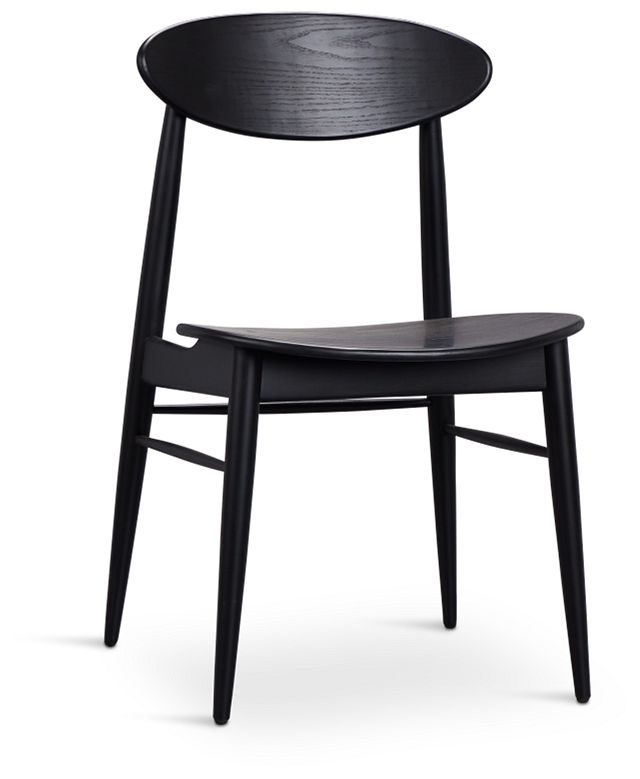 Brisbane Black Wood Side Chair