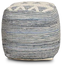 Belo Blue Accent Pouf
