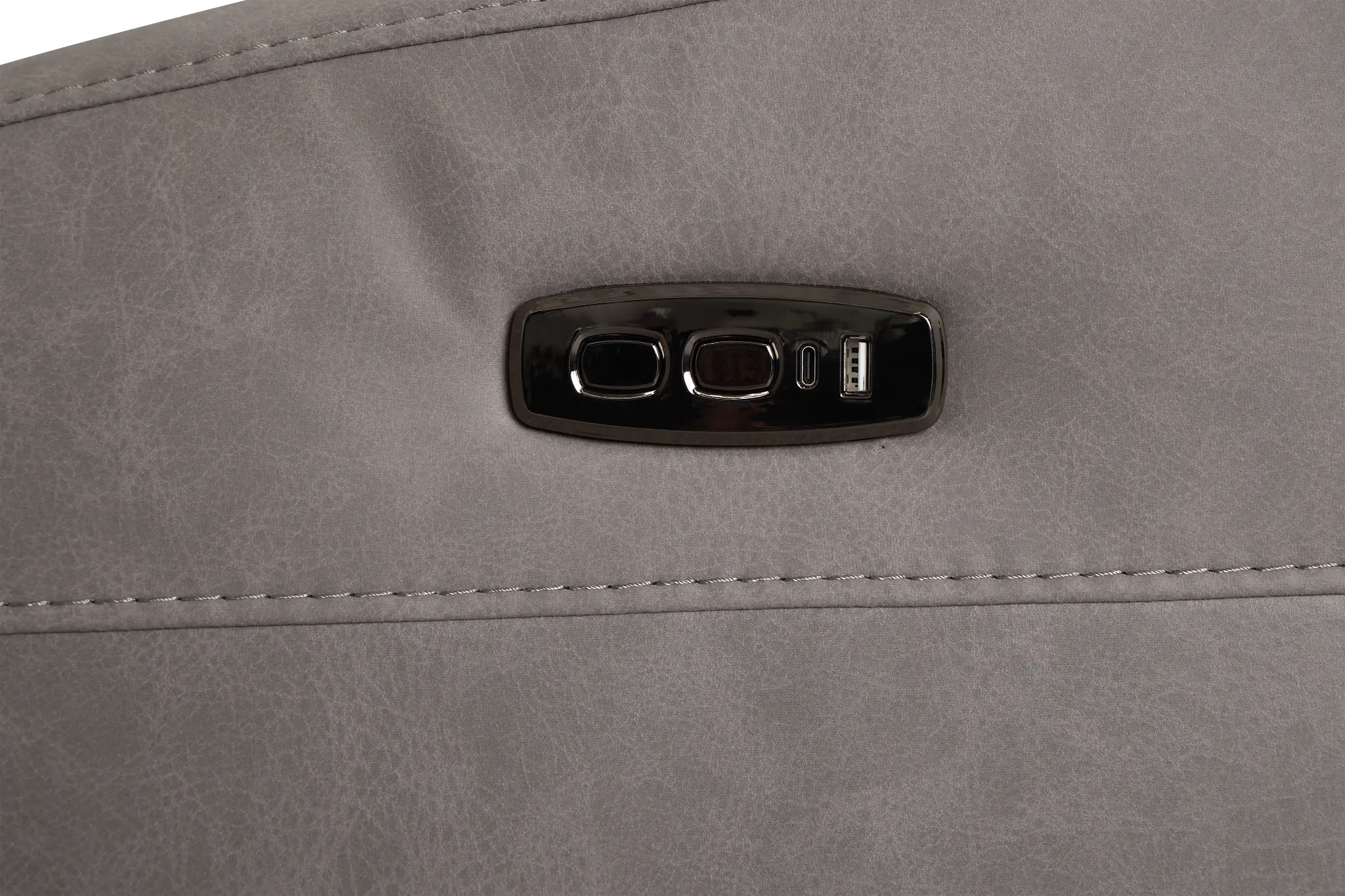 Colton Light Gray Micro Power Recliner With Power Headrest Colton Light Gray Micro Power Recliner With Power Headrest