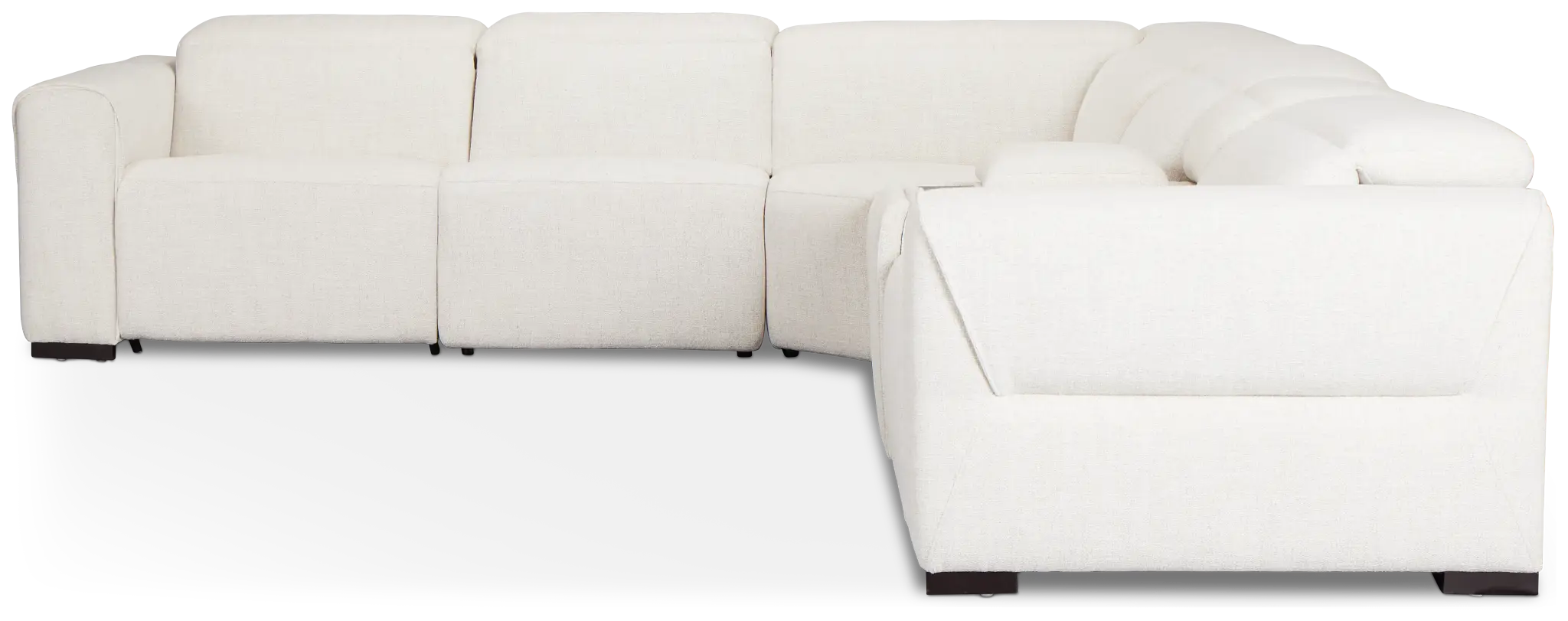 Ellis Light Beige Fabric Medium Dual Power 2-arm Reclining Sectional Ellis Light Beige Fabric Medium Dual Power 2-arm Reclining Sectional