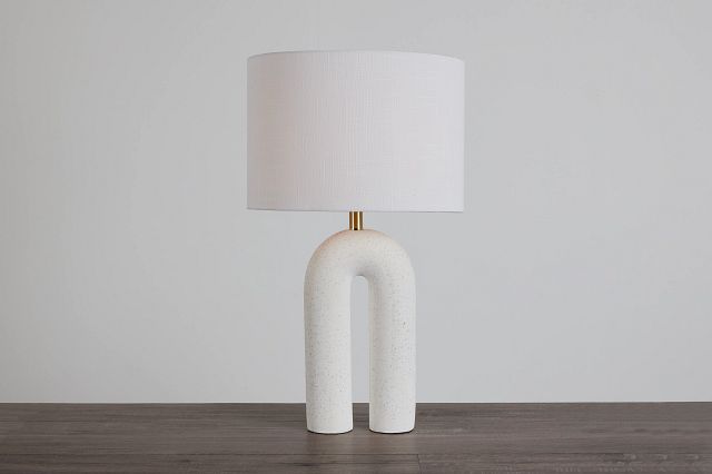 Adler White Terrazzo Table Lamp