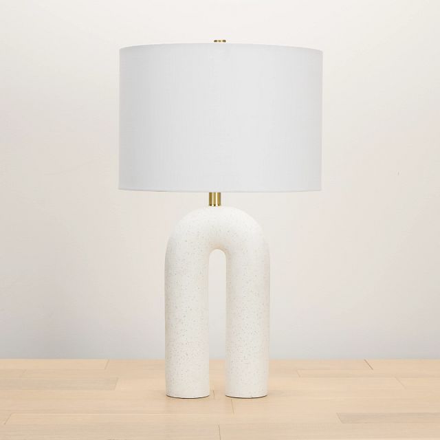 Adler White Terrazzo Table Lamp