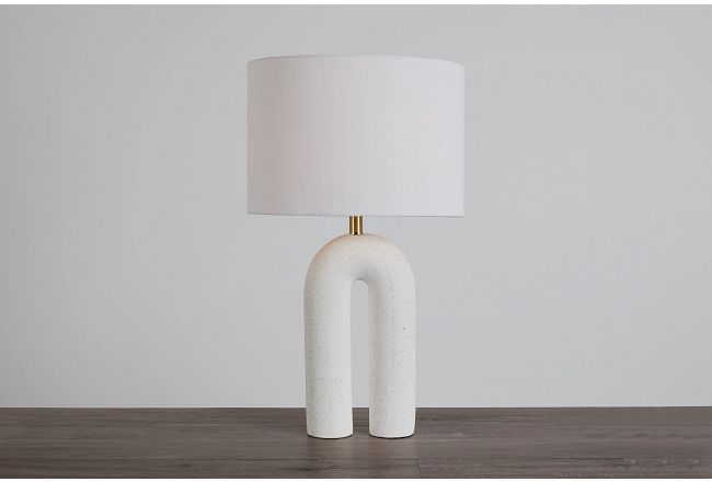 Adler White Terrazzo Table Lamp