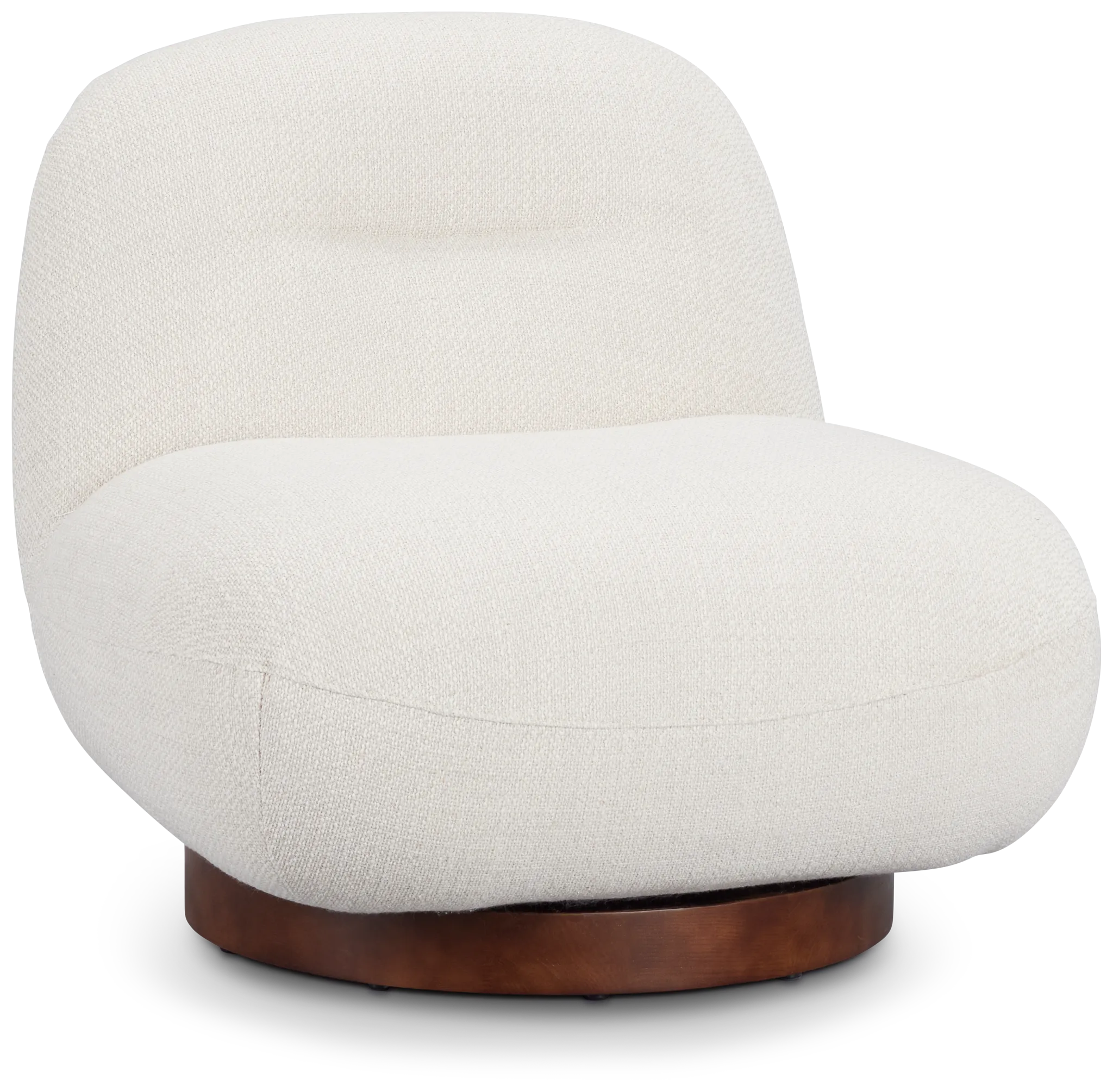 Aaliyah Dark Beige Fabric Swivel Accent Chair