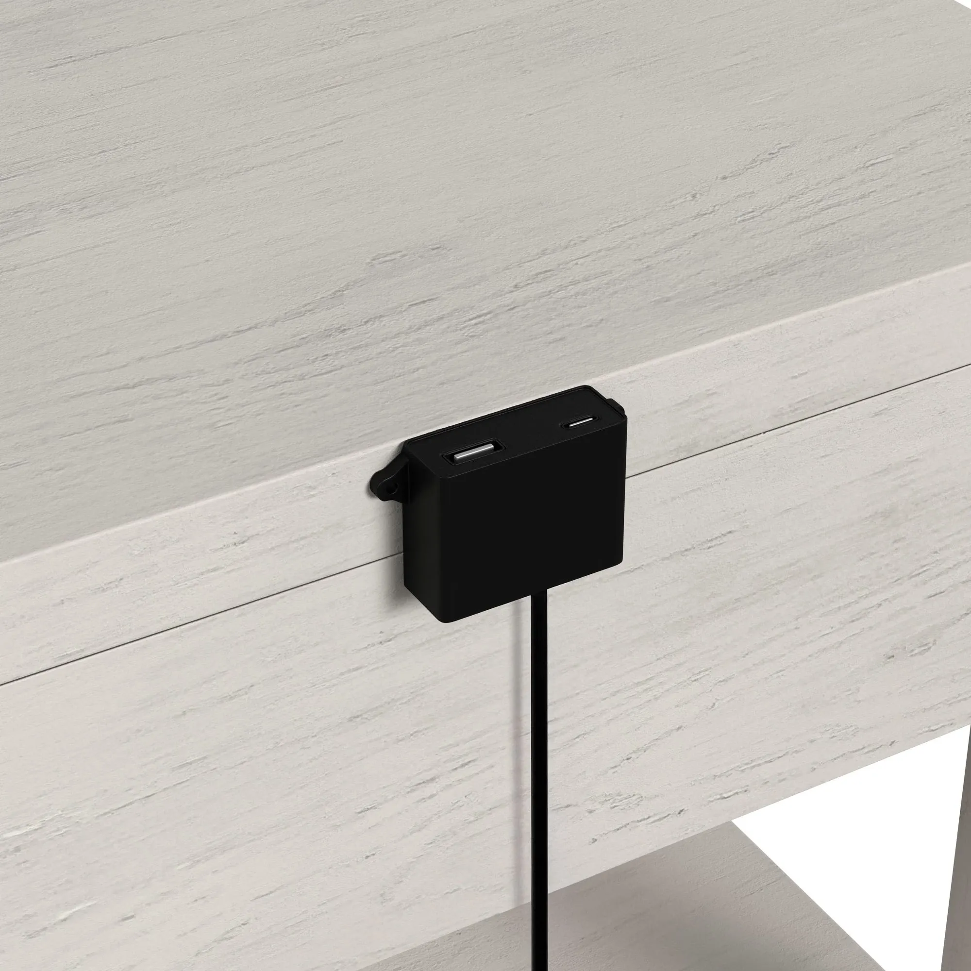 Sansa White Square End Table