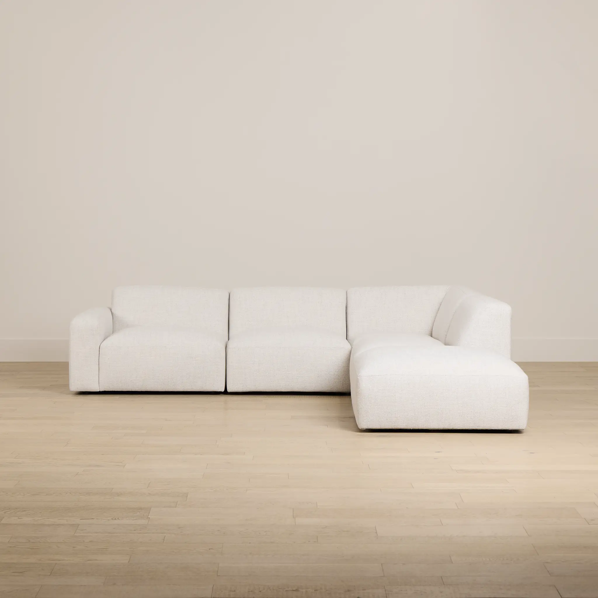 Baylor Light Beige Fabric 5-piece Right Facing Bumper Sectional Baylor Light Beige Fabric 5-piece Right Facing Bumper Sectional