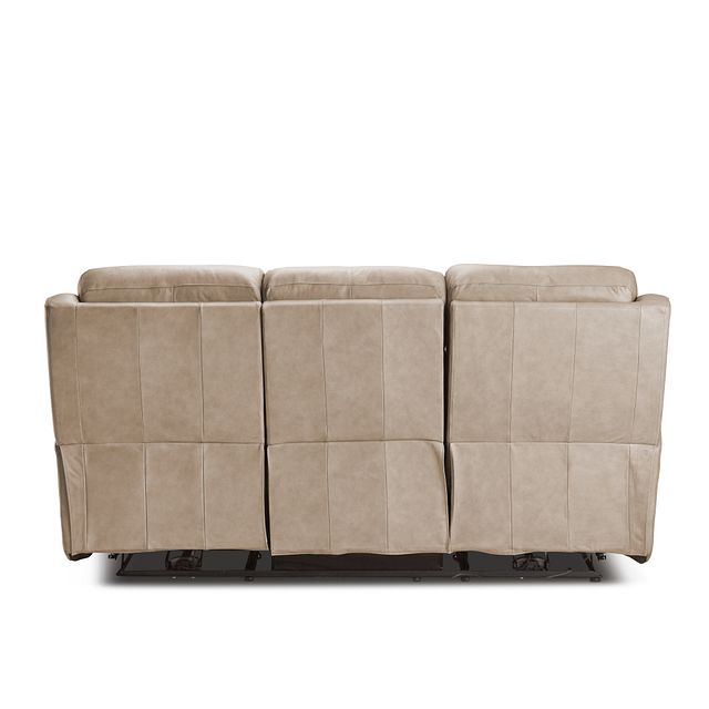Rawlings Taupe Leather Power Reclining Sofa