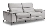 Pearson Gray Leather Power Reclining Sofa