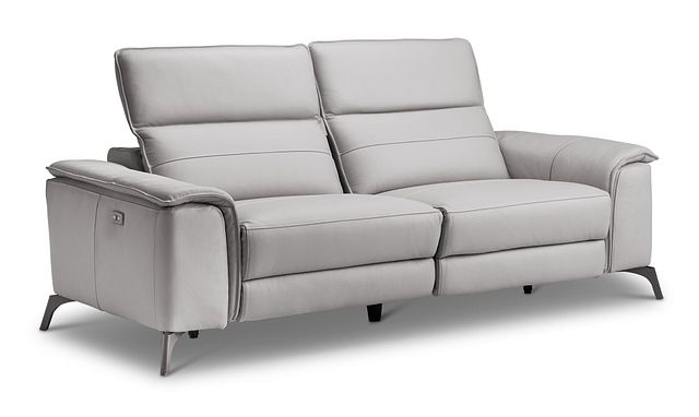 Pearson Gray Leather Power Reclining, Gray Leather Power Reclining Sofa