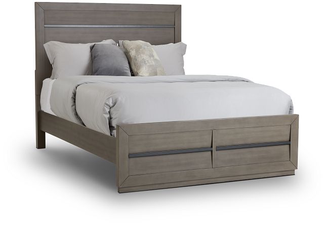 Zurich Gray Panel Bed
