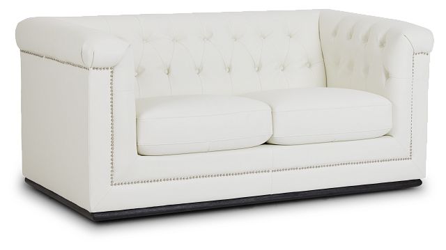 Blair White Micro Loveseat