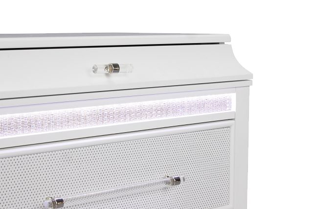 Milan White 2-drawer Nightstand