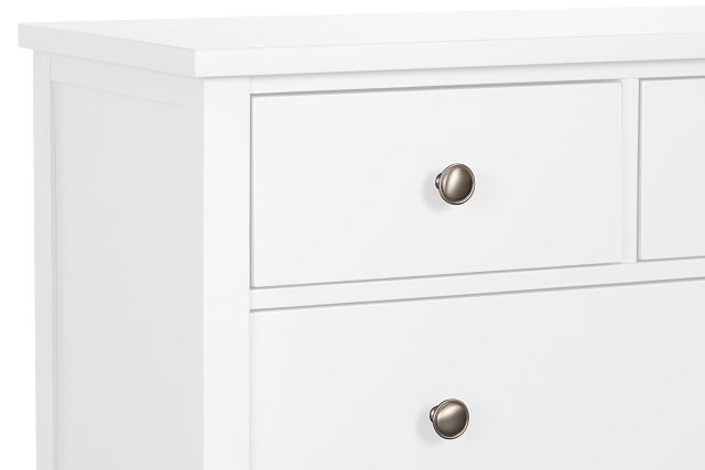 Charleston White 5-drawer Chest