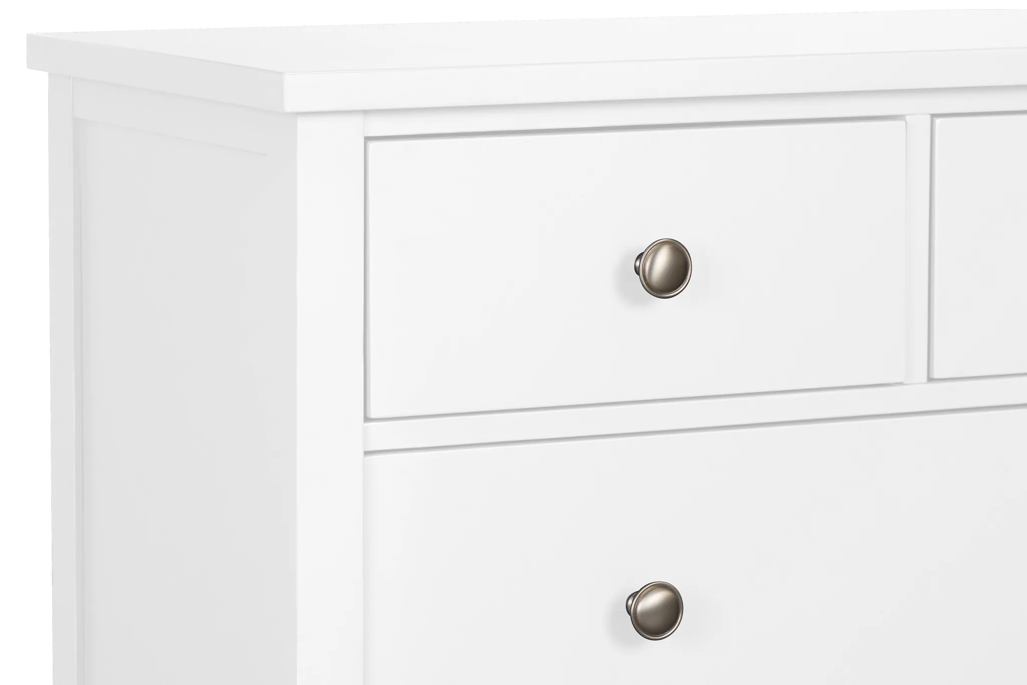 Charleston White 5-drawer Chest
