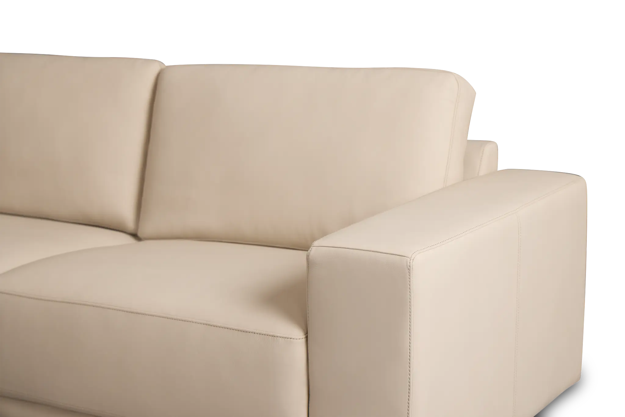 Kellan Ivory Leather Small Two-arm Sectional Kellan Ivory Leather Small Two-arm Sectional