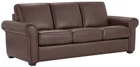 Lincoln Medium Brown Lthr/vinyl Memory Foam Sleeper