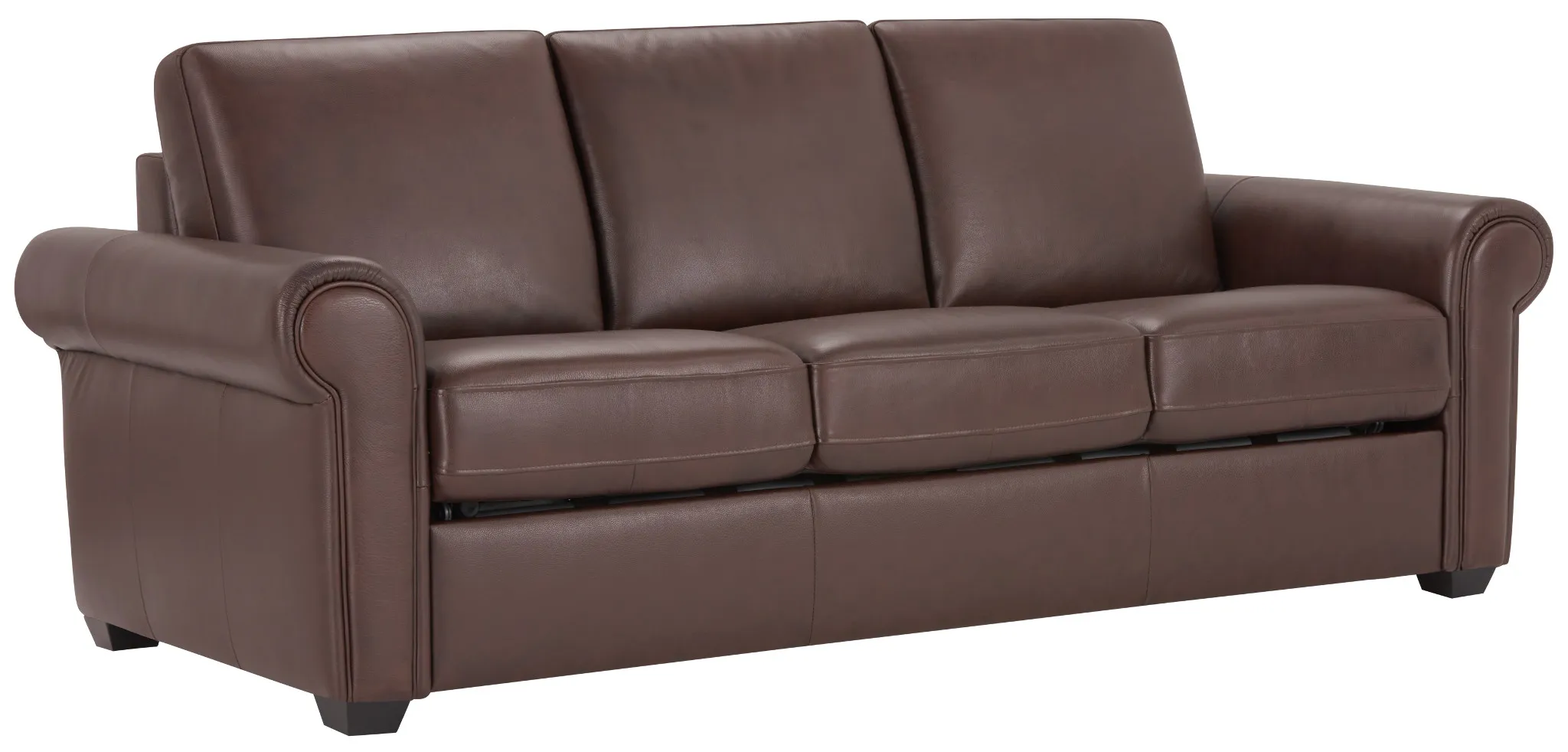 Lincoln Medium Brown Lthr/vinyl Memory Foam Sleeper