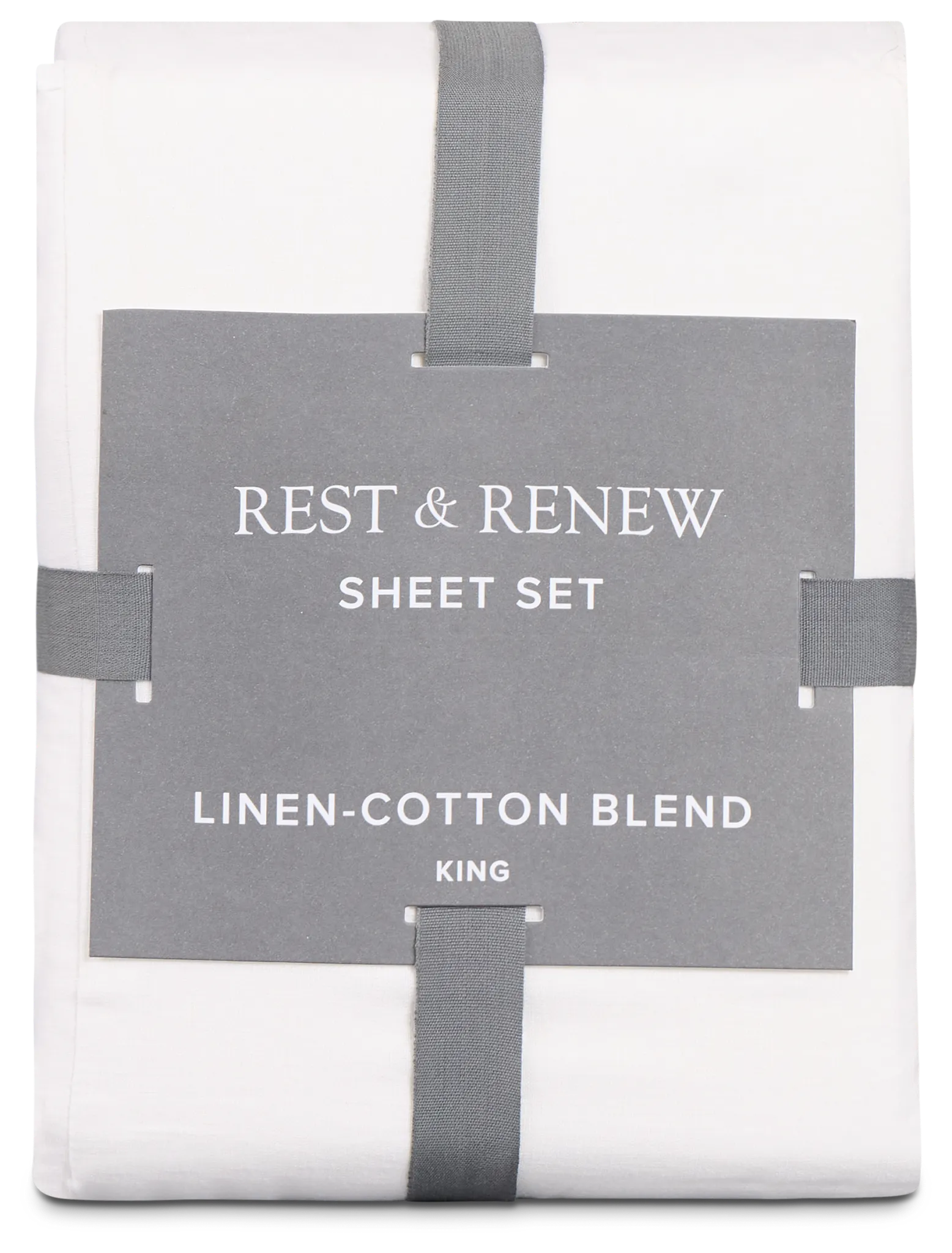 Rest & Renew Linen Blend White Sheet Set