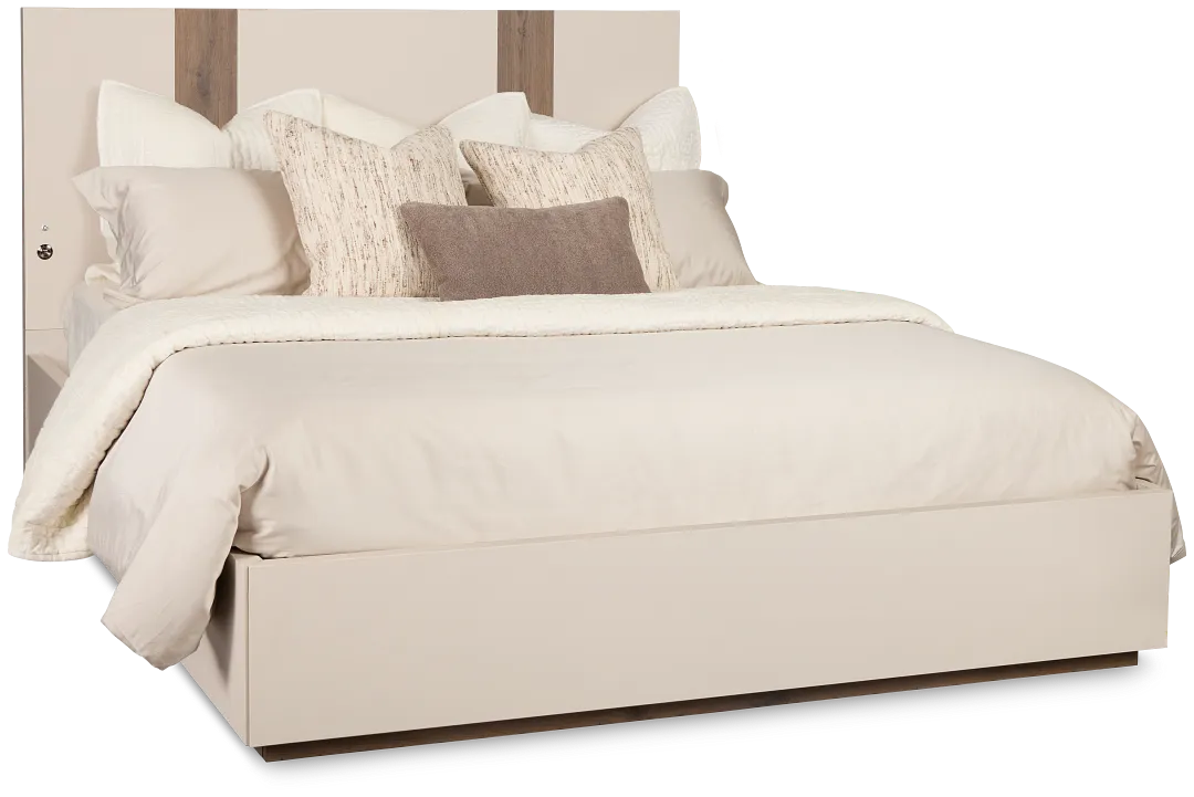 Brasilia Light Beige Platform Bed