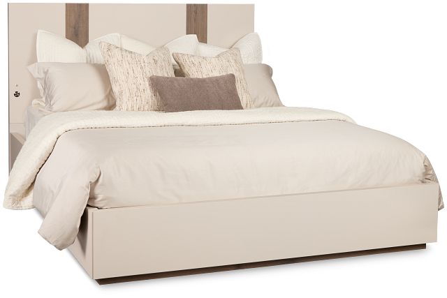 Brasilia Light Beige Platform Bed