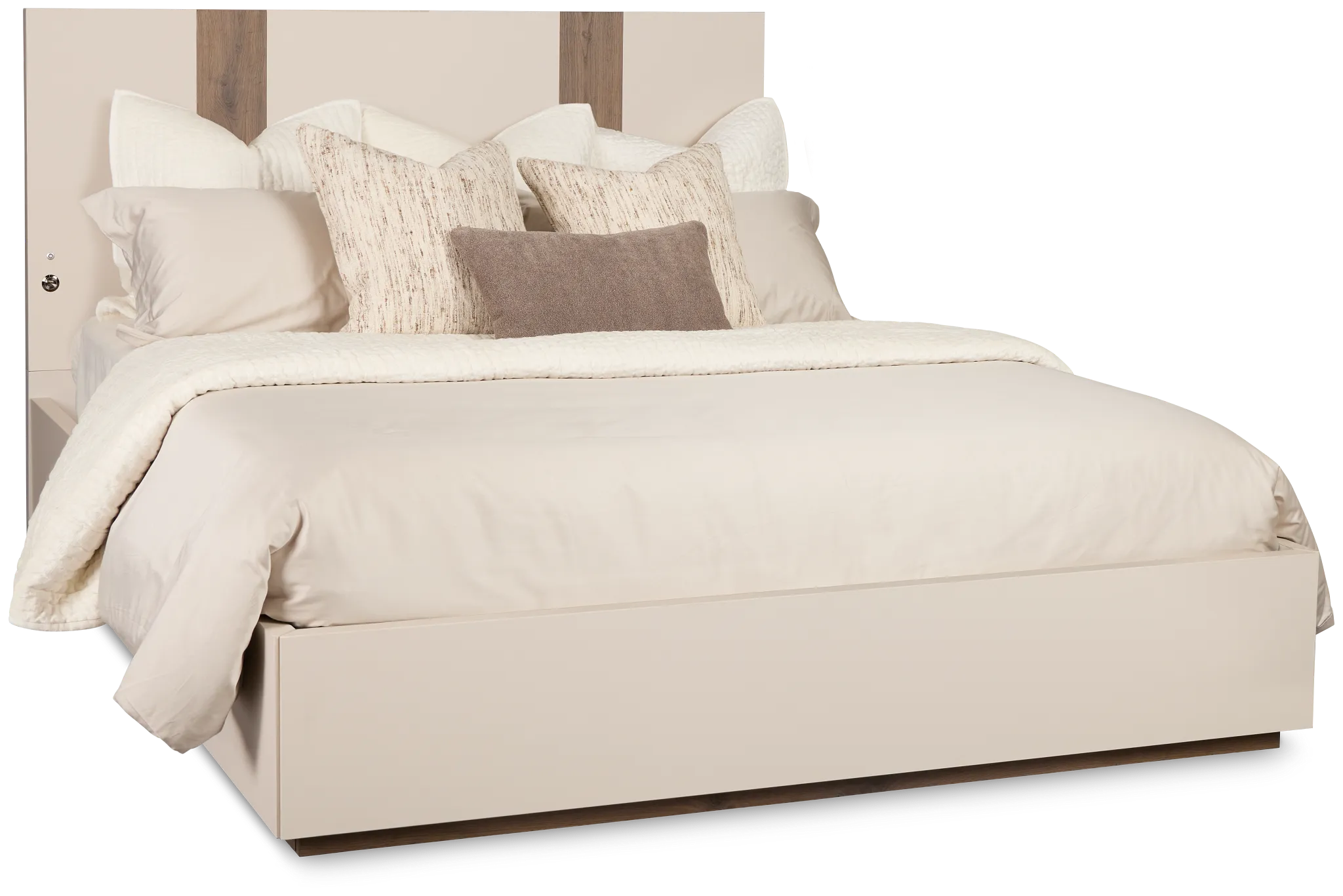 Brasilia Light Beige Platform Bed