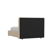 Grayton Merino Light Beige 44" Upholstered Platform Bed