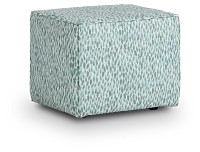 Lotus Light Blue Indoor/outdoor Accent Ottoman