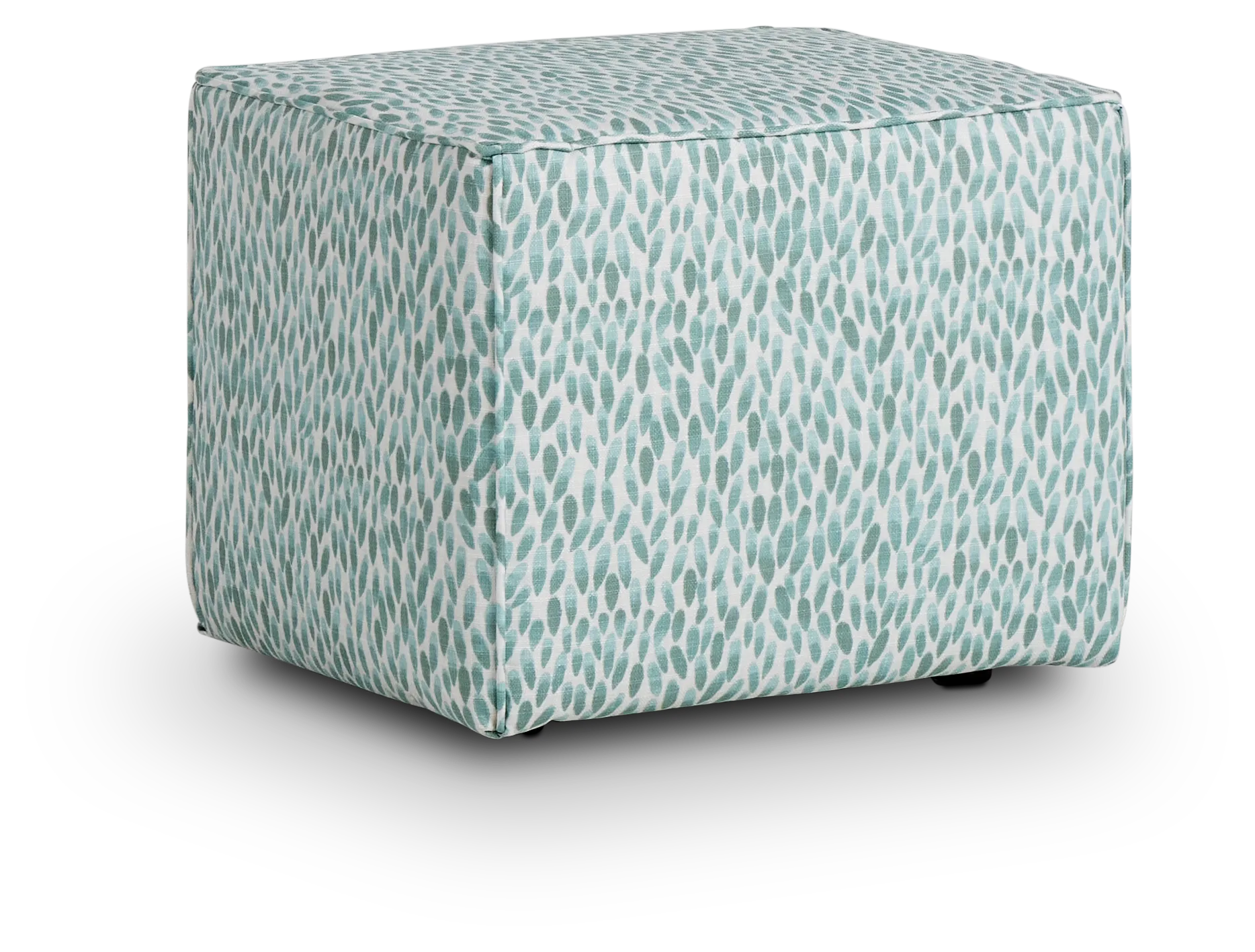 Lotus Light Blue Indoor/outdoor Accent Ottoman
