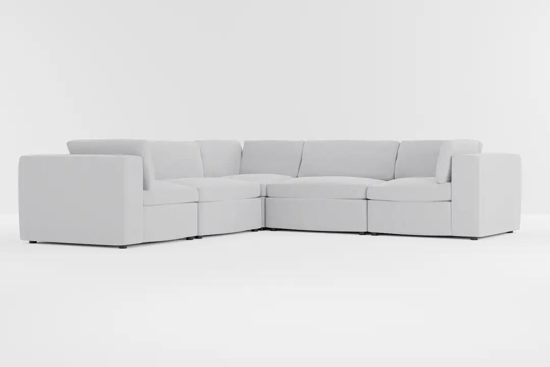 Destin Delray Light Gray Fabric 5-piece Modular Sectional Destin Delray Light Gray Fabric 5-piece Modular Sectional