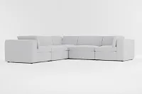 Destin Delray Light Gray Fabric 5-piece Modular Sectional