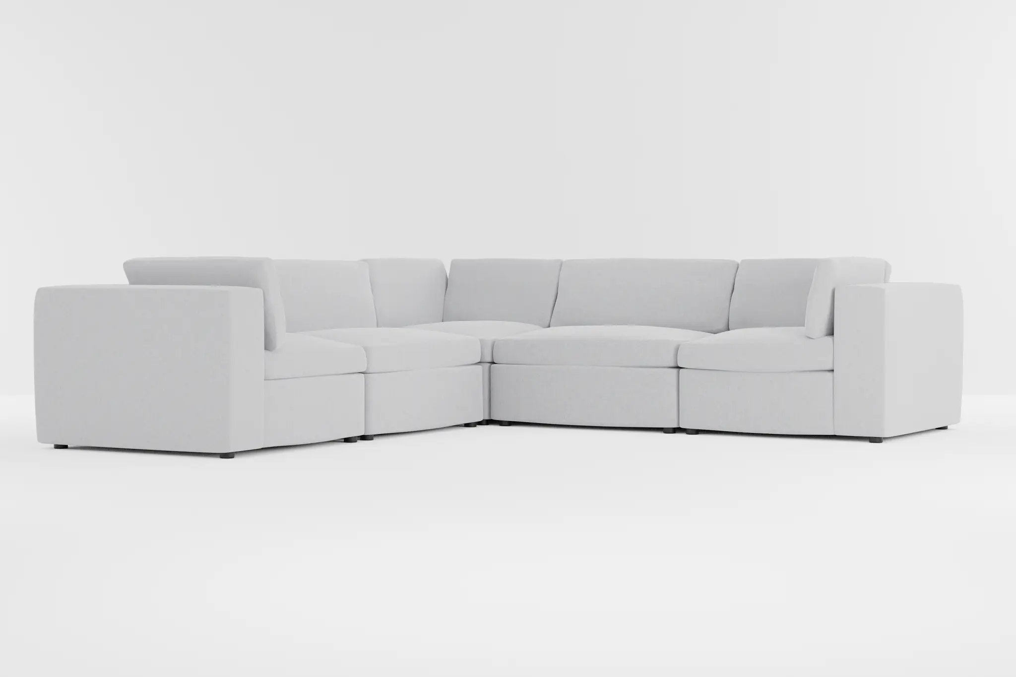 Destin Delray Light Gray Fabric 5-piece Modular Sectional Destin Delray Light Gray Fabric 5-piece Modular Sectional