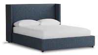 Captiva Maguire Blue 48" Upholstered Shelter Bed