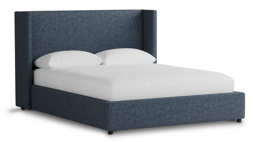 Captiva Maguire Blue 48" Upholstered Shelter Bed