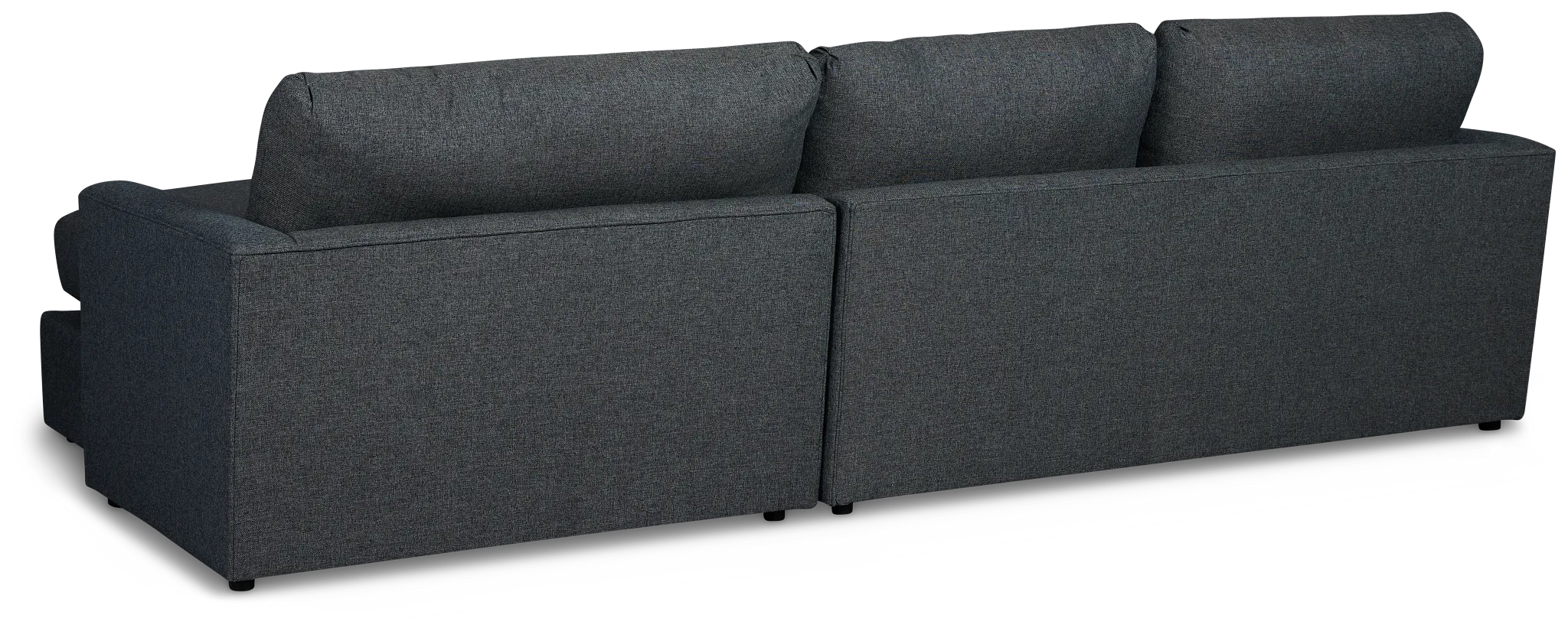 Noah Dark Gray Fabric Small Right Chaise Sectional