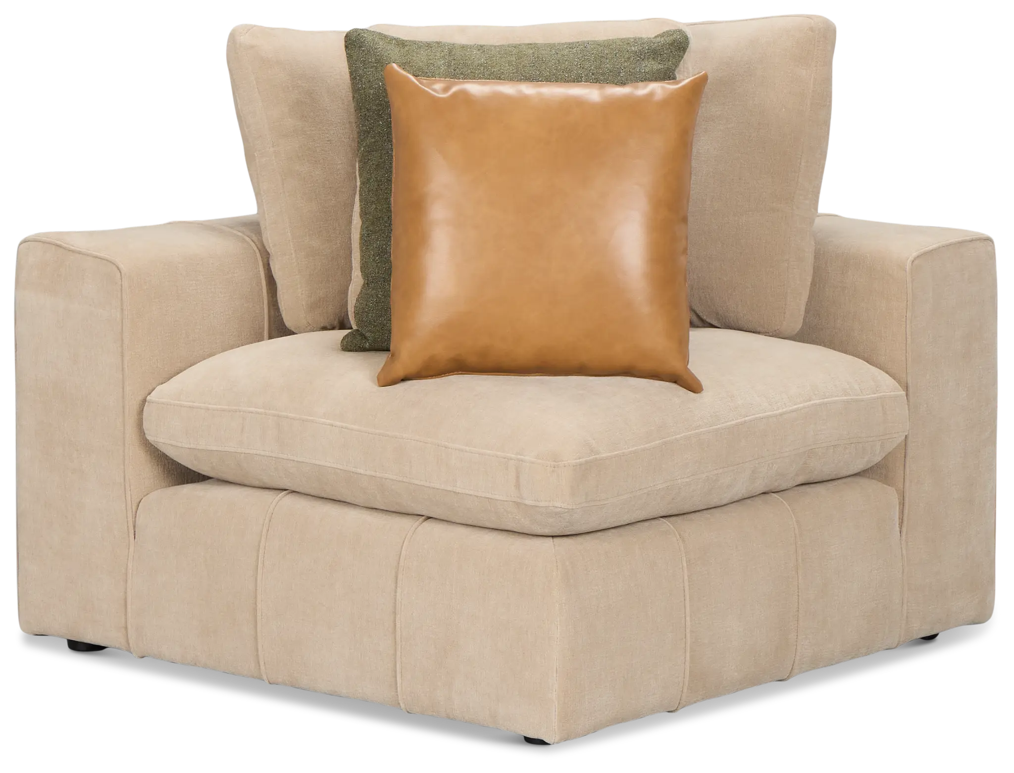 Cruz Light Beige Fabric Corner Chair Cruz Light Beige Fabric Corner Chair